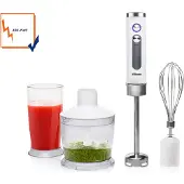 Tristar MX-4186 Stabmixer Set, Pürierstab, 0,5 l, 400 W, Edelstahl, Weiß