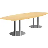 Hjh OFFICE PRO KARAT S 28 C - Karat Ahorn mit Säulenfuß/Chrom 280 x 130