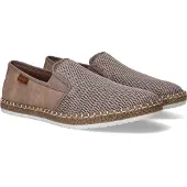 Rieker Herren Slipper Halbschuh Mesh Gummizug B5265, Größe:42 EU, Farbe:Beige