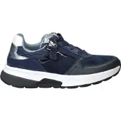 Gabor ROLLINGSOFT Damenschuhe - bequeme Schnür- Halbschuhe blau