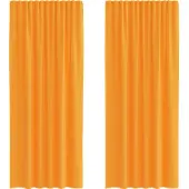 vidaXL Voile Vorhänge mit Stangentaschen 2 Stk. Orange