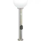 vidaXL Pollerleuchte mit Sensor&Steckdose 80 cm Edelstahl IP44