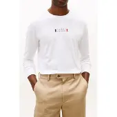 Tommy Hilfiger Longsleeve Brand Love MW0MW41454 Weiß Regular Fit