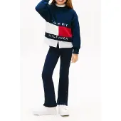 Tommy Hilfiger Girls Tommy Foil Flare Leg Dark Night Navy Größe: 10 | Hosen Outlet | kids | Schwarz