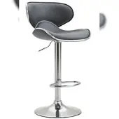 Proregal CHEFGASTRO Barhocker MADEIRA Chrom HxBxT 88x46x49cm Kunstleder Grau Barstuhl