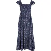 Apricot Midikleid Damen Viskose blau gemustert, 40 843522-0001-00400