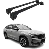 Omtec Dachträger Gepäckträger für Skoda Kodiaq / Superb 2024-2025 Schwarz Aluminium 2x