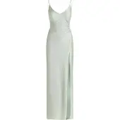 Vera Mont Abendkleid mit Seitenschlitzen in Mint/Silver | Gr.: 34