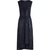Vera Mont Cocktailkleid im Glitzer-Look in Dunkelblau/Grau | Gr.: 40