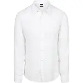 BOSS für Herren. 50567579 Relegant 6 Hemd weiß (XXL), Lässig, Leinen, Klassisch, Langarm