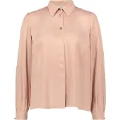 Cartoon Satin-Bluse mit Knöpfen in Peach Beige | Gr.: 42