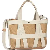 Tom Tailor Shopper "Jada" Damen Umhängetasche, Handtasche mit schückendem Gewebebandgitter
