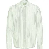 Blend Leinenhemd "BHAban Linen Mix Striped" Gestreiftes Hemd mit 2-Knopf-Manschette