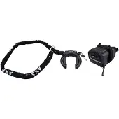 Axa Block 2xl Az + Ulc 130 Plug-in Fahrradschloss Für Den Rahmen Schwarz Schwarz One Size
