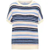 Cecil Pullover in Blau/ Creme - XXL