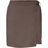 Pieces Pcpia Mini Leinenmix Wickelrock | Braun | S