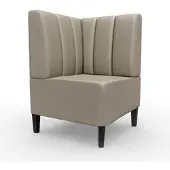 BIG Möbel Gastro Eckbank Paris | 64x64 cm | Kunstleder Taupe | Vertikal