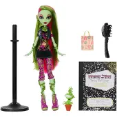 Monster High Gruselige Monster-High-Reproduktion der ursprünglichen Venus McFlytrap-Puppe, mit Tagebuch, Puppenständer und Haustier, Modepuppe, Weiblich, 6 Jahr(e), Junge/Mädchen, 285 mm, Mehrfarbig