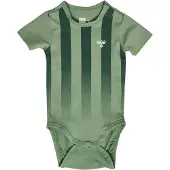 Hummel Druckknopf Strampler Hmlstriped Kinder in HEDGE GREEN | Gr.: 98