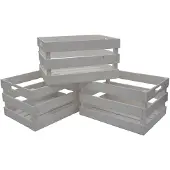 UNUS 3er Set Holzkiste in Weiß | Gr.: onesize