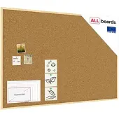 Allboards Pinnwand TK1510D, braun, aus Kork, mit Holzrahmen, 150 x 100 cm