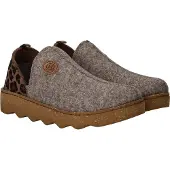 Rohde Damen Hausschuh Plateau Slipper mit Leopard und Zebramuster Foggia-D 6106, Größe:38 EU, Farbe:Braun