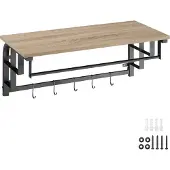 TecTake Hängegarderobe Westwood 66x30x27cm Industrial Holz Hell, Eiche Sonoma