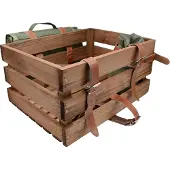 UNUS Fahrradkorb Fahrradkiste Picknick Holz in Braun | Gr.: onesize