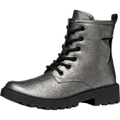 Geox Mädchen Stiefel J CASEY GIRL Grau mit seitlichem Reißverschluss und hohem Komfort