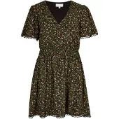 Apricot Minikleid "Minikleid mit zierlichem Blumenmuster" mit Goldfoliendruck
