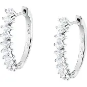 Morellato - Silver oval earrings with cubic zirconia Tesori SAIW265