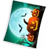 Procos Halloween-Mond-Korallenfleece Bettdecke 150 x 200