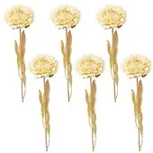 Creativ Green künstliche Pflanze Peonie, 64cm, creme, 6er Set