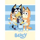 Bluey Blaue Fleecedecke