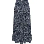ONLY Maxirock "ONLFERNANDA LIFE LAYRED LONG SKIRT NOOS" Viskose, gesmoktes Bündchen