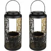 Globo Lighting 2x LED Solarleuchte, IP44, orientalisch, Akku, H 41cm