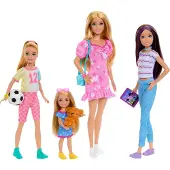 Barbie Schwestern-Puppenset mit Kleidung und Accessoires, mit , Skipper, Stacie und Chelsea, Modepuppe, Weiblich, 3 Jahr(e), Mädchen, 300 mm, 50 g