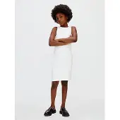 Calvin Klein Sommerkleid LVCKSJH07G Weiß Slim Fit