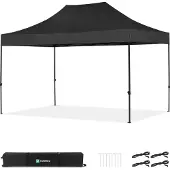 Vonroc Partyzelt – 3 × 4,5 m – Premium Easy-Up Partyzelt | Schwarz