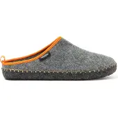 Nuvola . Hausschuhe Herren Damen rutschfester Sohle warm gepolstert bequem grau/orange 44 EU - UNRIM