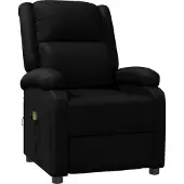 Syfax Massagesessel Schwarz Kunstleder