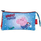 Arditex Peppa Wutz Rocket 3-Fächer Federmäppchen 21 cm
