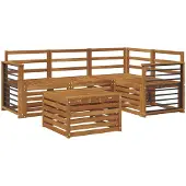 vidaXL Outdoor-Sofagarnitur 5 stk. Natur Polyester