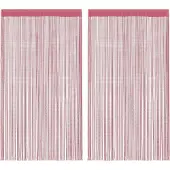 vidaXL Fadenvorhänge 2 Stk. Rosa 140x250 cm