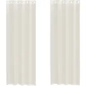 vidaXL Voile Vorhänge mit Ösen 2 Stk. Creme 140x300 cm
