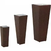 vidaXL Set für Outdoor 3 Stk. 30 x 30 x 80 cm Metall