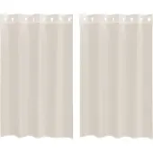 vidaXL Voile Vorhänge mit Ösen 2 Stk. Creme 140x175 cm