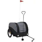 Syfax Fahrradanhänger Schwarz 45 kg Eisen