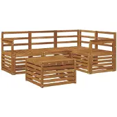 vidaXL Outdoor-Sofagarnitur 5 stk. Natur Polyester