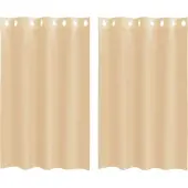 vidaXL Voile Vorhänge mit Ösen 2 Stk. Sandfarbe